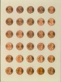Set 1 Cent 1959-2009 USA Lincoln, 50 Münzen im Album